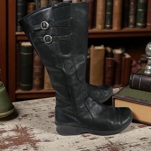 Keen Bern Baby Bern Black Leather Knee High Riding Boots Womens Size 9.5